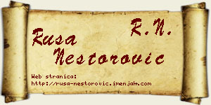 Rusa Nestorović vizit kartica